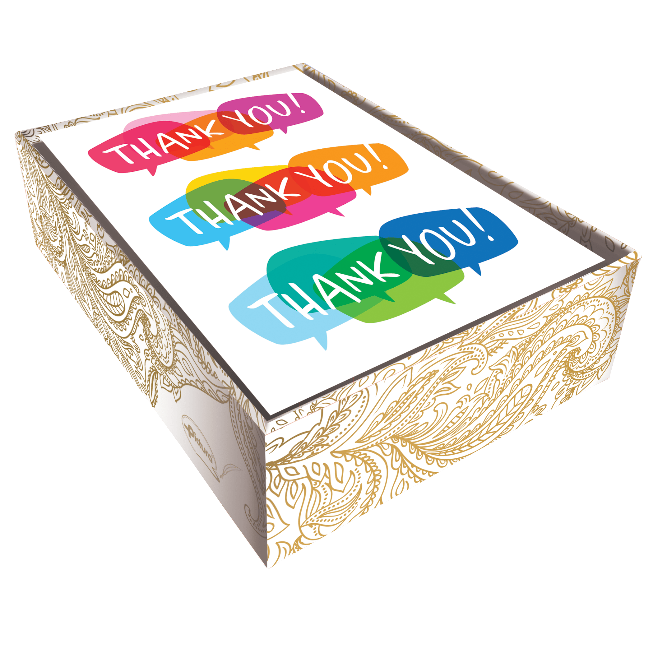 Boxed thank you cards with bubble design by Pictura, featuring elegant note cards for expressing gratitude.
